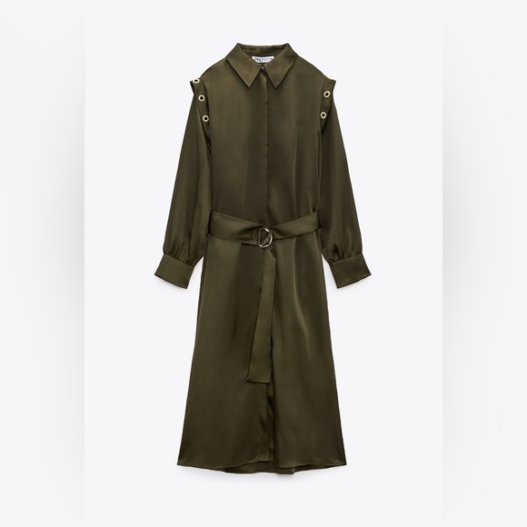 ✨SALE ✨ ZARA RING TRIM SHIRTDRESS ✨SALE ✨ - Picture 3 of 6